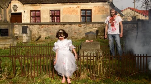 Zombie attack Stock Footage 49428411