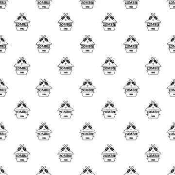 Zombie attack pattern seamless Illustrazione stock