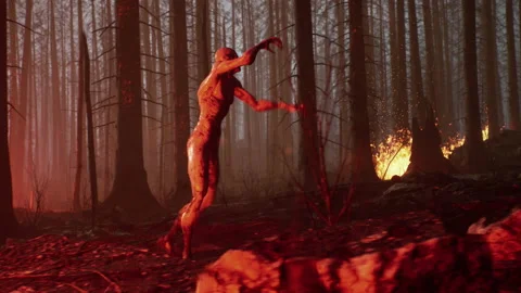 Zombie Attacks To Bite, 4K Halloween Horror Scene, Scary Walking Dead 03 Stock Footage 231005988