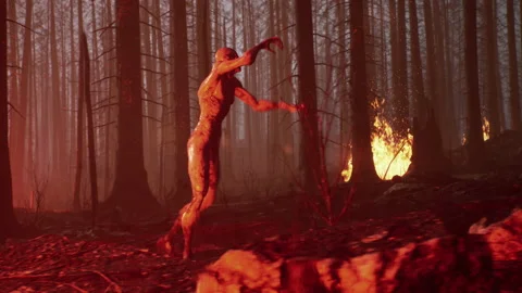 Zombie Attacks To Bite, 4K Halloween Horror Scene, Scary Walking Dead 04 Stock Footage 231006604