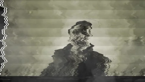 Zombie. The average plan. Surveillance camera. Interferences. Stock Footage 231592173