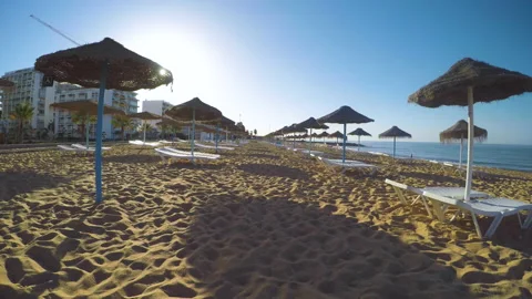 Zombie Beach Town Empty Holiday Destination Covid 19 Lockdown Stock Footage 144433342