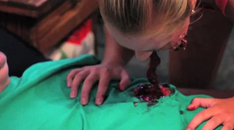 Zombie Bite 1 Stock Footage 45243440