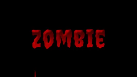 Zombie with blood drop writing effect with lightning flashes with greenscre.. Stock Footage 254129188