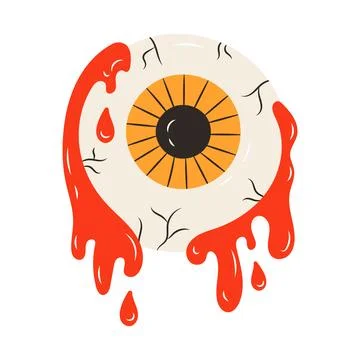 Zombie bloody eye. Stock Illustration