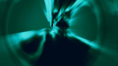 Zombie in blue ray of light. 3D illustration in genre of horror. Stock Illustration