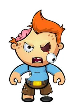 Zombie Boy - Angry Stock Illustration
