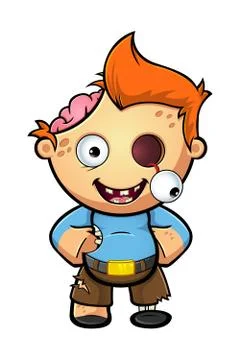 Zombie Boy - Hands On Hips Illustrazione stock