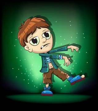 Zombie  boy Stock Illustration