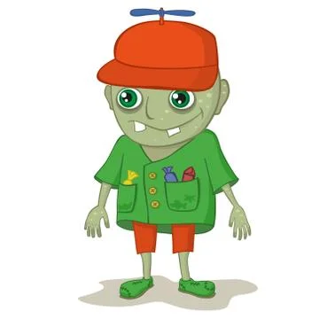 Zombie boy Stock Illustration