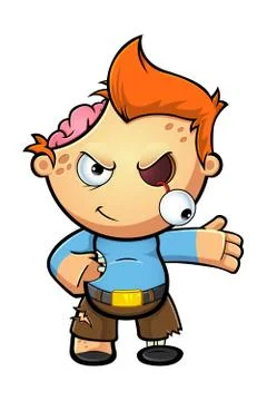 Zombie Boy - Presenting Illustrazione stock