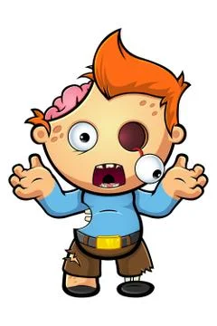 Zombie Boy - Shocked Stock Illustration
