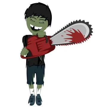 Zombie boy with surprise Stock Illustration