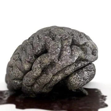 Zombie brain isolated on white background Stock Illustration