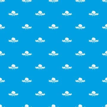 Zombie brain pattern vector seamless blue Stock Illustration