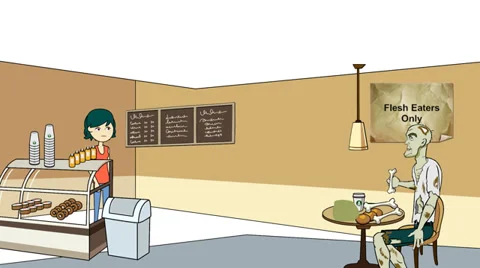 Zombie Cafe Video stock 35217623