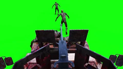 Zombie car very fast driving. Apocalyptic concept. Green screen isolate. Stock-Footage 304685205