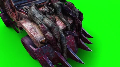 Zombie car very fast driving. Apocalyptic concept. Green screen isolate. Vidéo 304685294