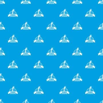Zombie catching pattern vector seamless blue Illustrazione stock