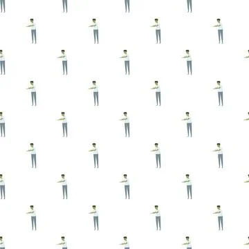 Zombie characters walking creating a horror seamless pattern イラスト素材