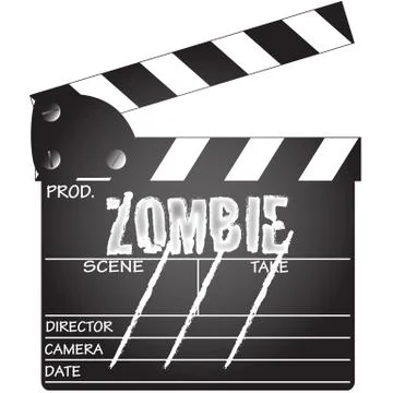 Zombie Clapper Board Design Stock Illustration