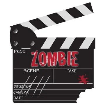 Zombie Clapper Board Stock Illustration