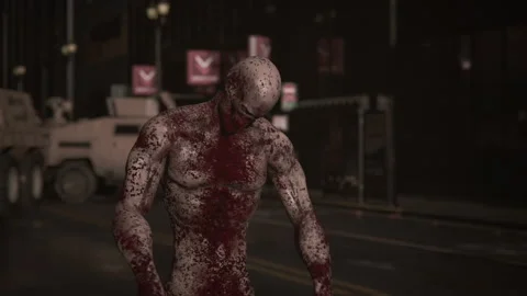 Zombie Closeup In Slow Motion Stock Footage 287840123