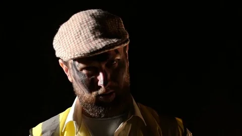 Zombie construction worker slow motion Stock-Footage 79077674