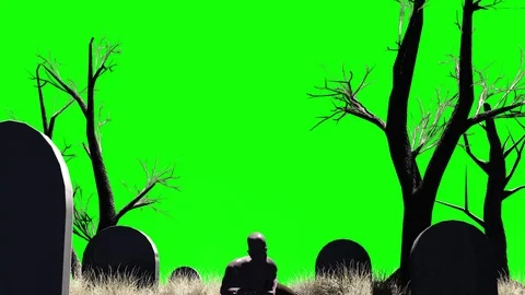 ZOMBIE CRAWLING IN GREEN SCREEN Stock Footage 119910257