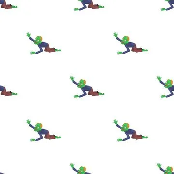 Zombie creeps pattern seamless vector 스톡 일러스트