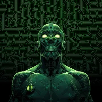 Zombie cyborg artificial intelligence Stock-Illustration