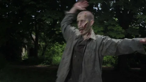 Zombie dances in the open air. Stock Footage 77438698