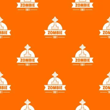 Zombie dark pattern vector orange Illustrazione stock