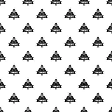 Zombie dark pattern vector seamless Stock Illustration