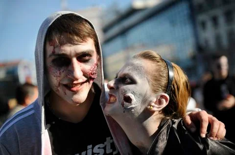 Zombie day of walking dead Stock Photos