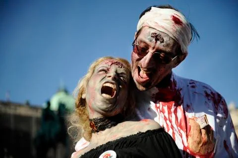 Zombie day of walking dead Foto stock