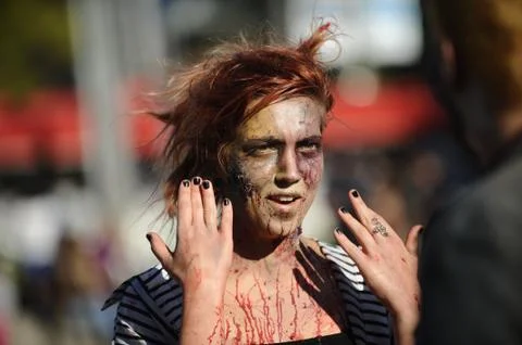 Zombie day of walking dead Stock-Fotos