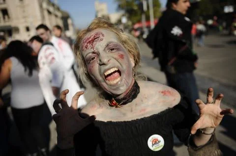 Zombie day of walking dead Stock Photos