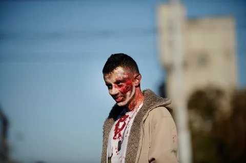 Zombie day of walking dead Stock Photos