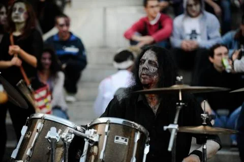 Zombie day of walking dead Stock-Fotos