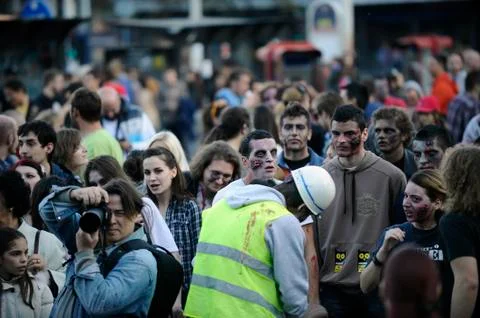 Zombie day of walking dead Stock Photos