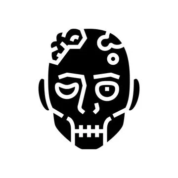 Zombie dead glyph icon vector illustration 스톡 일러스트