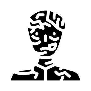 Zombie dead glyph icon vector illustration Stock Illustration