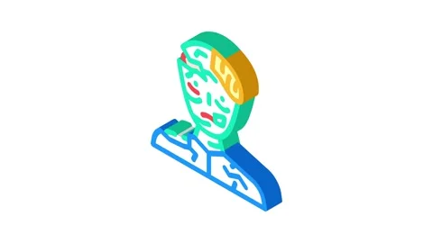 Zombie dead isometric icon animation Stock Footage 327294941