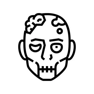 Zombie dead line icon vector illustration Illustrazione stock