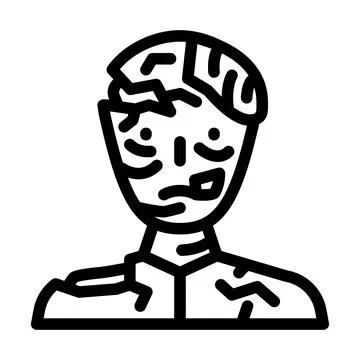 Zombie dead line icon vector illustration Stock Illustration