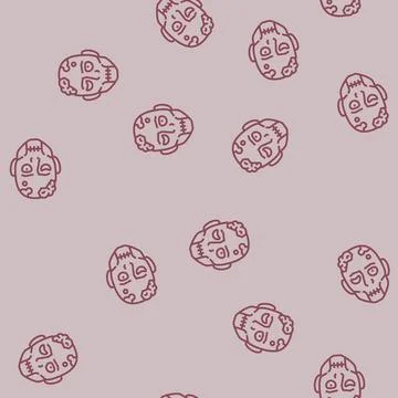 Zombie dead line seamless pattern 스톡 일러스트
