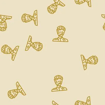Zombie dead line vector seamless pattern Illustrazione stock