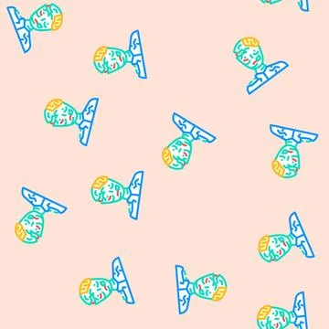 Zombie dead vector seamless pattern Illustrazione stock