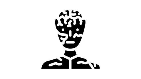 Zombie evil glyph icon animation Stock Footage 326746812